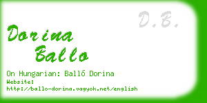 dorina ballo business card